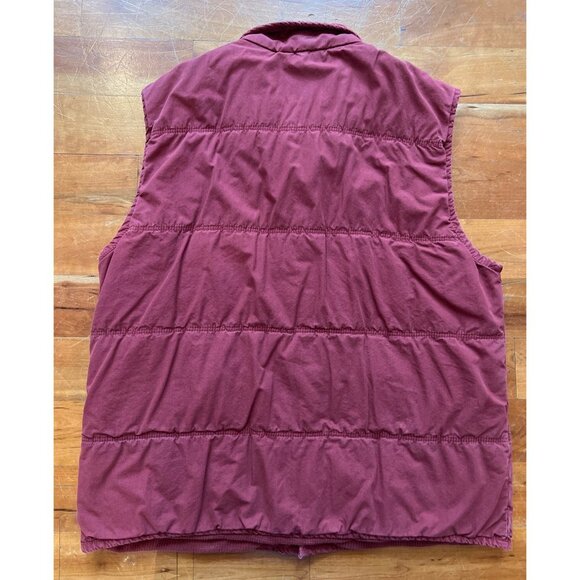 Lucky Brand Mens Red Quilted Vest Size L Made In India Cotton Blend Handcrafted - Picture 3 of 7
